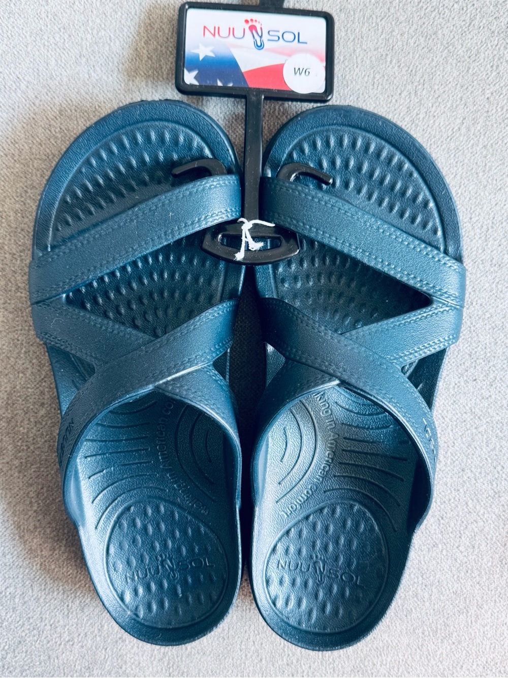 NUUSOL Women Hailey Slide Sandal, Size 6 - Soft Comfort w/Arch Support